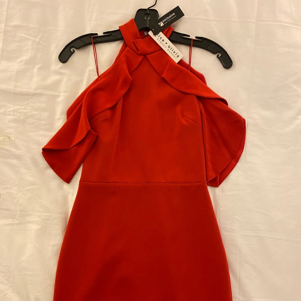 ALICE+OLIVIA RED DRESS W TAGS